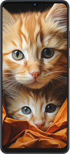 Силиконовый чехол Котики 2 для ZTE Blade V50 Vita - 5664u-3813 изображение 