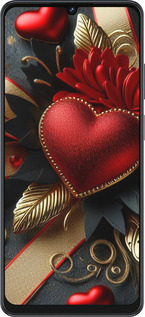 Силиконовый чехол Сердечки v2 для ZTE Blade V50 Vita - 5832u-3813 изображение 