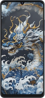 Силиконовый чехол Водяной дракон для ZTE Blade V50 Vita - 6113u-3813 изображение 