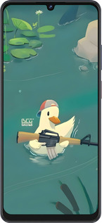 Силиконовый чехол Уточка с автоматом для ZTE Blade V50 Vita - 6356u-3813 изображение 