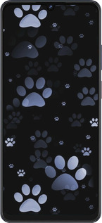 Силиконовый чехол С синими отпечатками лап для ZTE Blade V50 Vita - 6441u-3813 изображение 