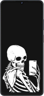 Силиконовый чехол Скелет делает Selfie для ZTE Blade V50 Vita - 6535u-3813 изображение 