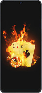 Силиконовый чехол Горящие карты для ZTE Blade V50 Vita - 839u-3813 изображение 