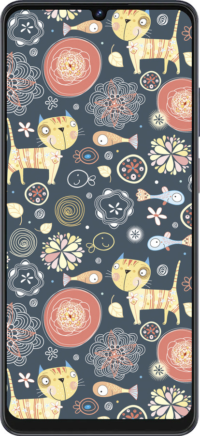 Силиконовый чехол Котята v4 для ZTE Blade V50 Vita - 1224u-3813 изображение 