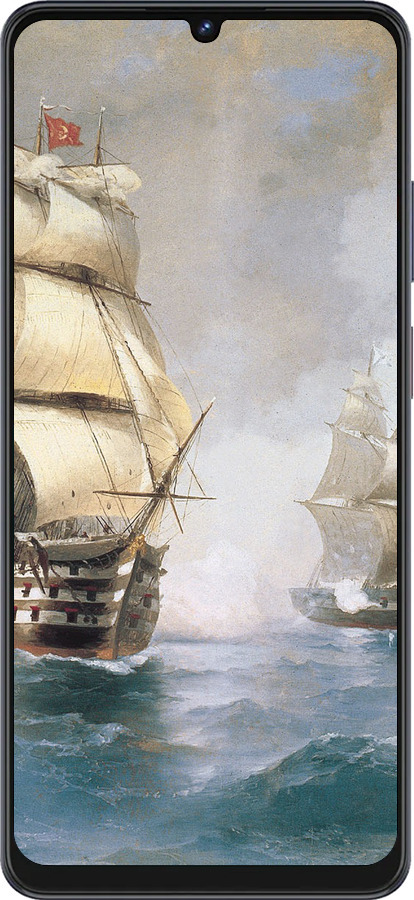 Силиконовый чехол Айвазовский. Корабли для ZTE Blade V50 Vita - 160u-3813 изображение 