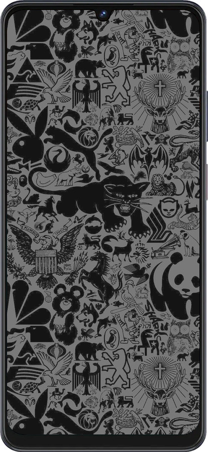 Силіконовий чехол Чорно-сірий стікер бомбінг для ZTE Blade V50 Vita - 2432u-3813 изображение 