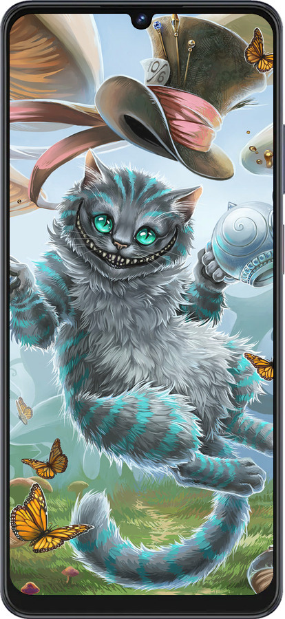 Силиконовый чехол Чеширский кот 2 для ZTE Blade V50 Vita - 3993u-3813 изображение 