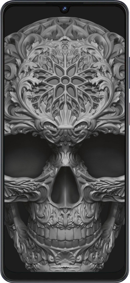 Силиконовый чехол skull-ornament для ZTE Blade V50 Vita - 4101u-3813 изображение 