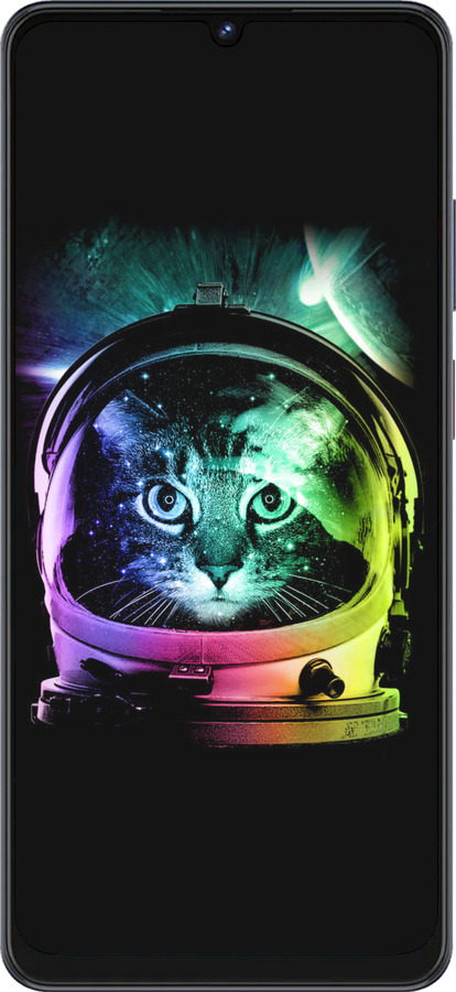 Силіконовий чехол Кіт-астронавт для ZTE Blade V50 Vita - 4154u-3813 изображение 