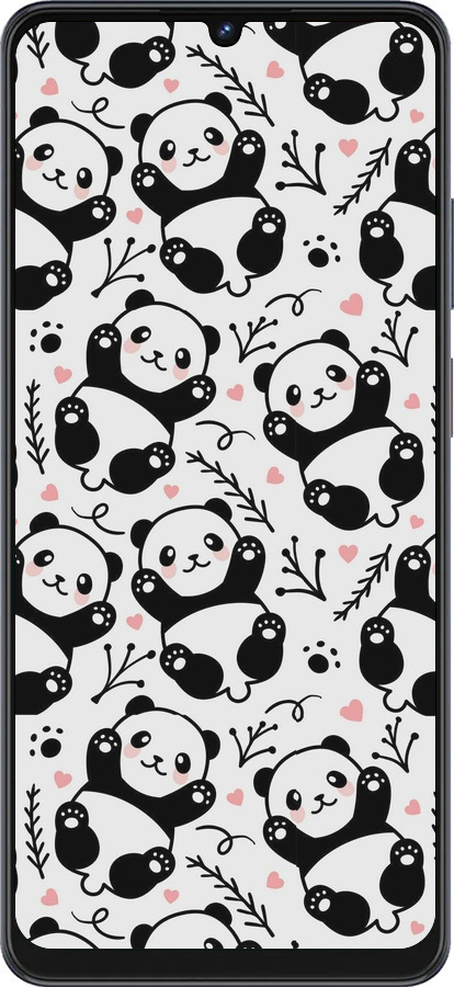 Силиконовый чехол Панды для ZTE Blade V50 Vita - 4318u-3813 изображение 