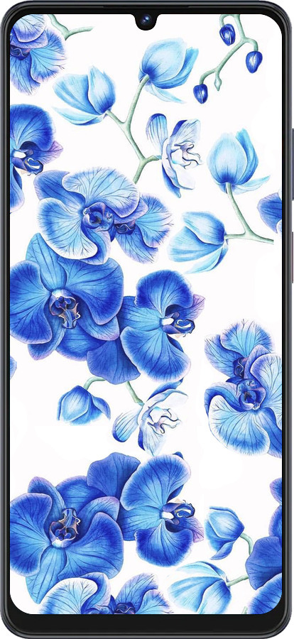 Силиконовый чехол Голубые орхидеи для ZTE Blade V50 Vita - 4406u-3813 изображение 