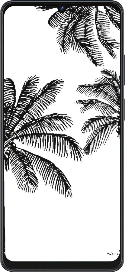 Силиконовый чехол Пальмы1 для ZTE Blade V50 Vita - 4634u-3813 изображение 