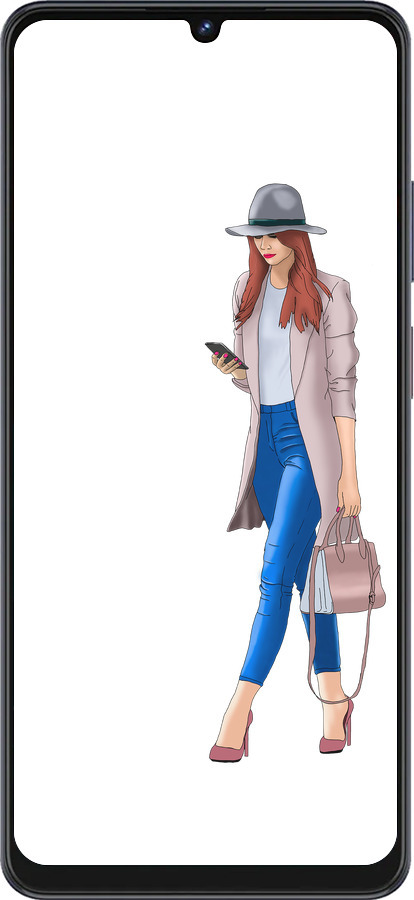 Силиконовый чехол Девушка 1 для ZTE Blade V50 Vita - 4751u-3813 изображение 