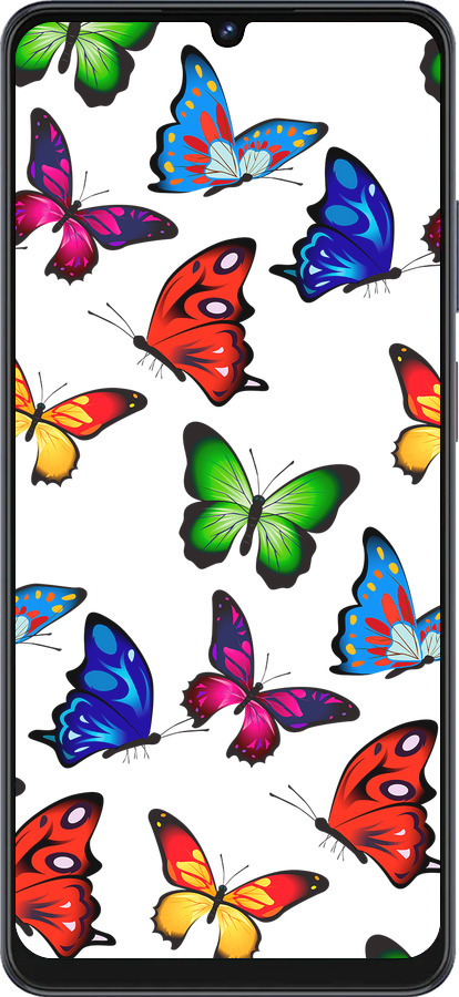 Силиконовый чехол Красочные мотыльки для ZTE Blade V50 Vita - 4761u-3813 изображение 