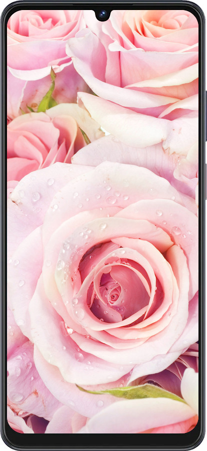 Силиконовый чехол Розы для ZTE Blade V50 Vita - 525u-3813 изображение 