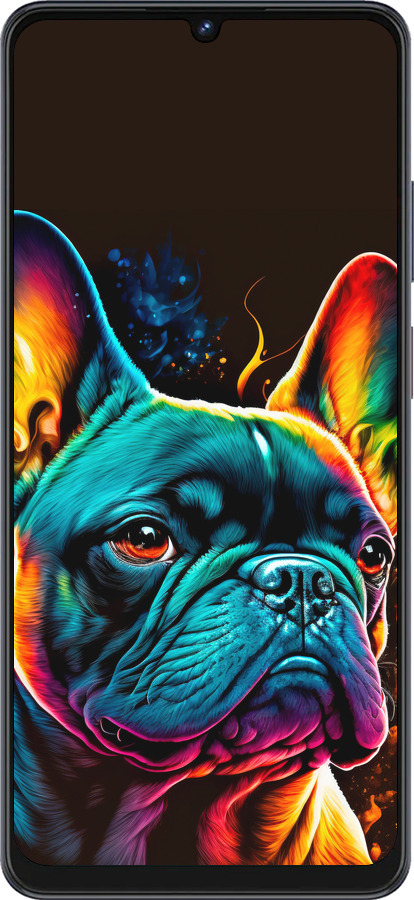 Силиконовый чехол Яркий бульдог для ZTE Blade V50 Vita - 5547u-3813 изображение 