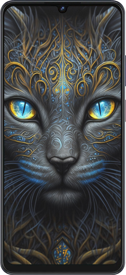 Силиконовый чехол Кошка для ZTE Blade V50 Vita - 5548u-3813 изображение 