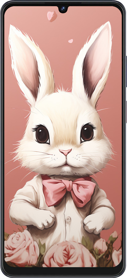 Силиконовый чехол Зайчик для ZTE Blade V50 Vita - 5669u-3813 изображение 