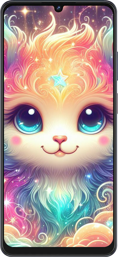 Силиконовый чехол Сказочный котенок для ZTE Blade V50 Vita - 5813u-3813 изображение 