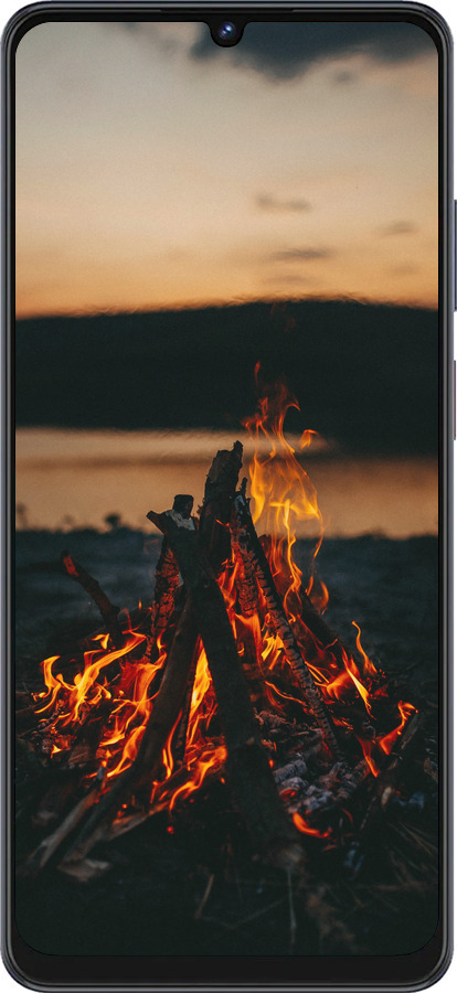 Силиконовый чехол Огонь для ZTE Blade V50 Vita - 6021u-3813 изображение 