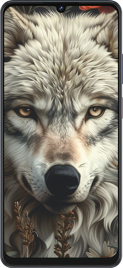 Силиконовый чехол Волчий взгляд для ZTE Blade V50 Vita - 6066u-3813 изображение 