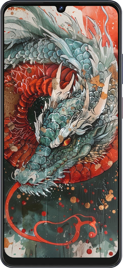 Силиконовый чехол Стихия огня для ZTE Blade V50 Vita - 6101u-3813 изображение 