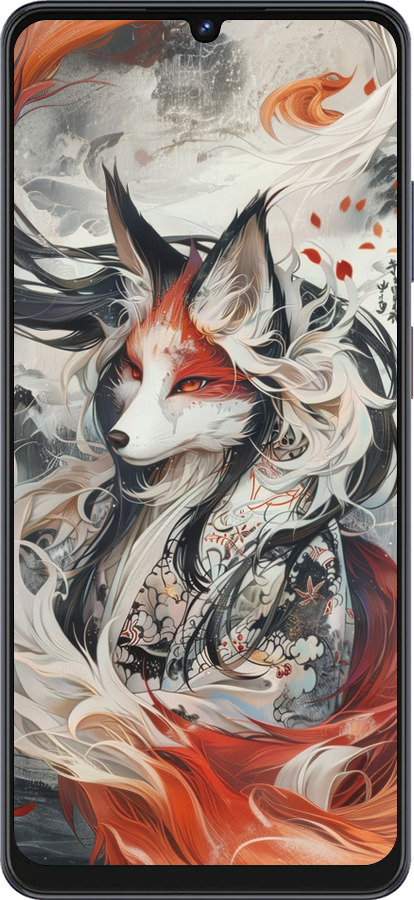 Силиконовый чехол Дух кицунэ' для ZTE Blade V50 Vita - 6107u-3813 изображение 