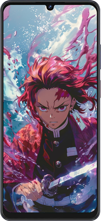 Силиконовый чехол Танджиро Камадо: Клинок рассекающий демонов для ZTE Blade V50 Vita - 6111u-3813 изображение 