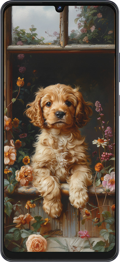 Силіконовий чехол Цуценя cocker spaniel для ZTE Blade V50 Vita - 6136u-3813 изображение 