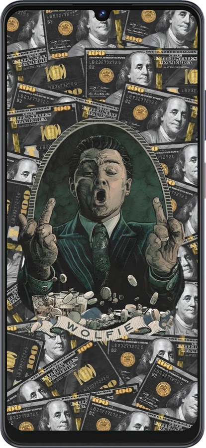 Силиконовый чехол Волк с валл стрит для ZTE Blade V50 Vita - 6287u-3813 изображение 