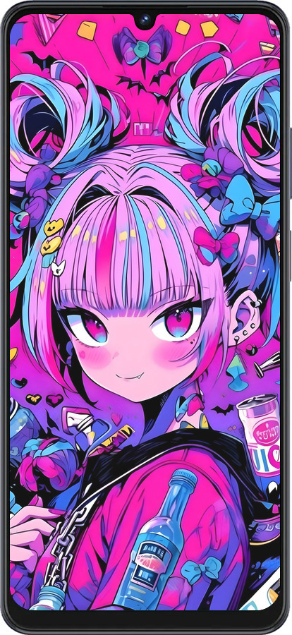 Силиконовый чехол Аниме милаха для ZTE Blade V50 Vita - 6314u-3813 изображение 