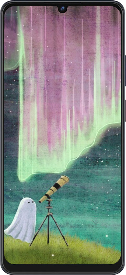 Силиконовый чехол Привидение и звезды для ZTE Blade V50 Vita - 6443u-3813 изображение 