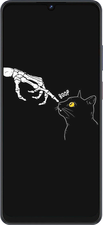 Силиконовый чехол Кошка для ZTE Blade V50 Vita - 6505u-3813 изображение 