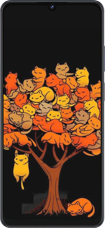 Силиконовый чехол Дерево и котики для ZTE Blade V50 Vita - 6516u-3813 изображение 