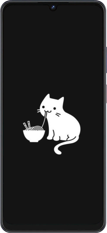 Силиконовый чехол С милым котом на черном фоне для ZTE Blade V50 Vita - 6528u-3813 изображение 