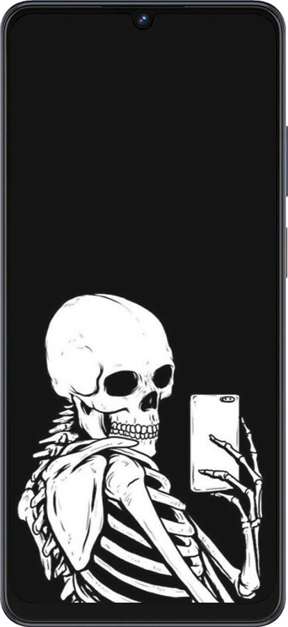 Силиконовый чехол Скелет делает Selfie для ZTE Blade V50 Vita - 6535u-3813 изображение 