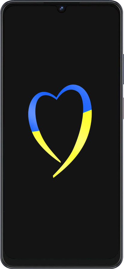 Силиконовый чехол Жёлто-голубое сердце для ZTE Blade V50 Vita - 885u-3813 изображение 