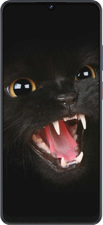 Силиконовый чехол Чёрная кошка для ZTE Blade V50 Vita - 932u-3813 изображение 