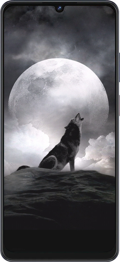 Силиконовый чехол Воющий волк для ZTE Blade V50 Vita - 934u-3813 изображение 