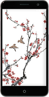 Силиконовый чехол Сакура v2 для ZTE Blade V7 - 5538u-688 изображение 