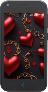 Силіконовий чехол Сердечки для ZTE L110 - 5831u-435 изображение 