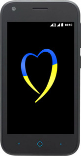 Силіконовий чехол Жовто-блакитне серце для ZTE L110 - 885u-435 изображение 