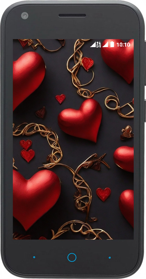 Силіконовий чехол Сердечки для ZTE L110 - 5831u-435 изображение 