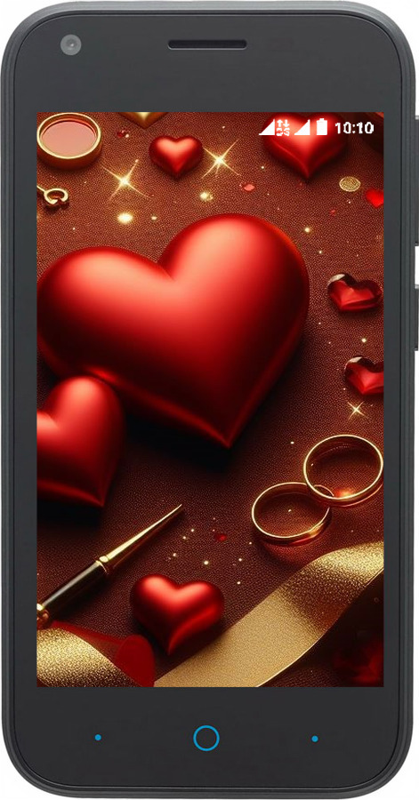 Силіконовий чехол Сердечки v3 для ZTE L110 - 5833u-435 изображение 