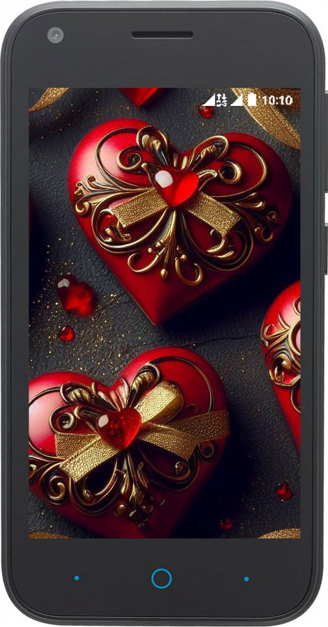 Силіконовий чехол Сердечки v4 для ZTE L110 - 5834u-435 изображение 