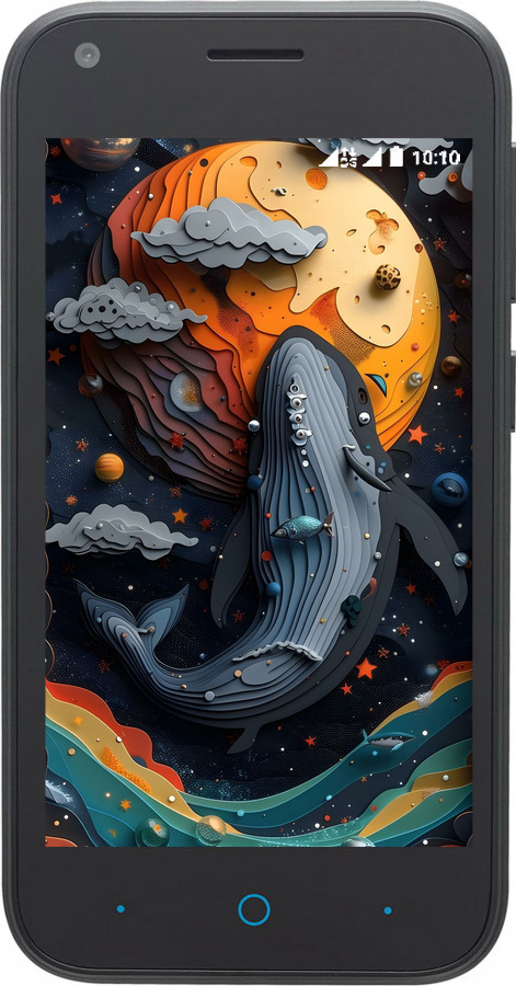 Силиконовый чехол Кит в космосе для ZTE L110 - 6328u-435 изображение 