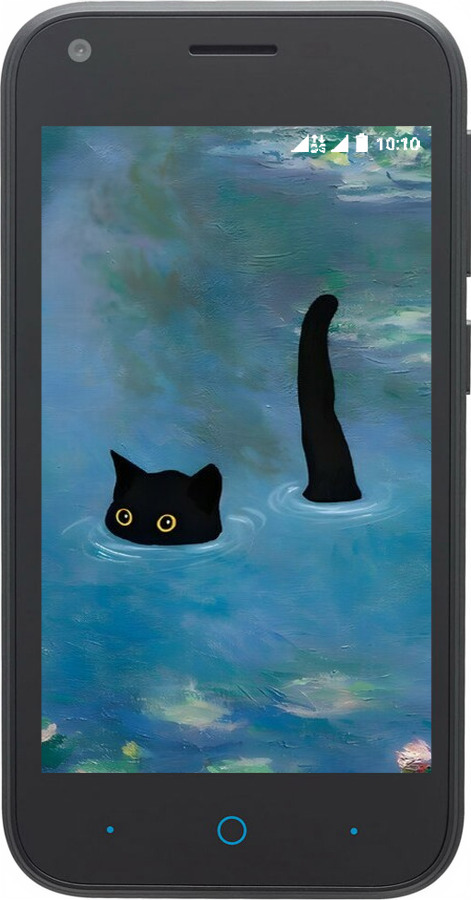 Силіконовий чехол Із зображенням кота та водяної лілії Monet для ZTE L110 - 6519u-435 изображение 