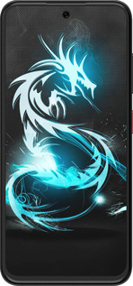 Силиконовый чехол Бело-голубой огненный дракон для ZTE Nubia V70 Design - 113u-4084 изображение 