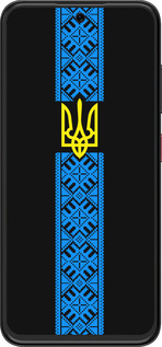 Силиконовый чехол Тризуб в вышиванке для ZTE Nubia V70 Design - 1158u-4084 изображение 