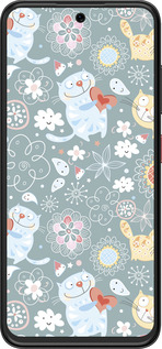 Силиконовый чехол Котята v3 для ZTE Nubia V70 Design - 1223u-4084 изображение 